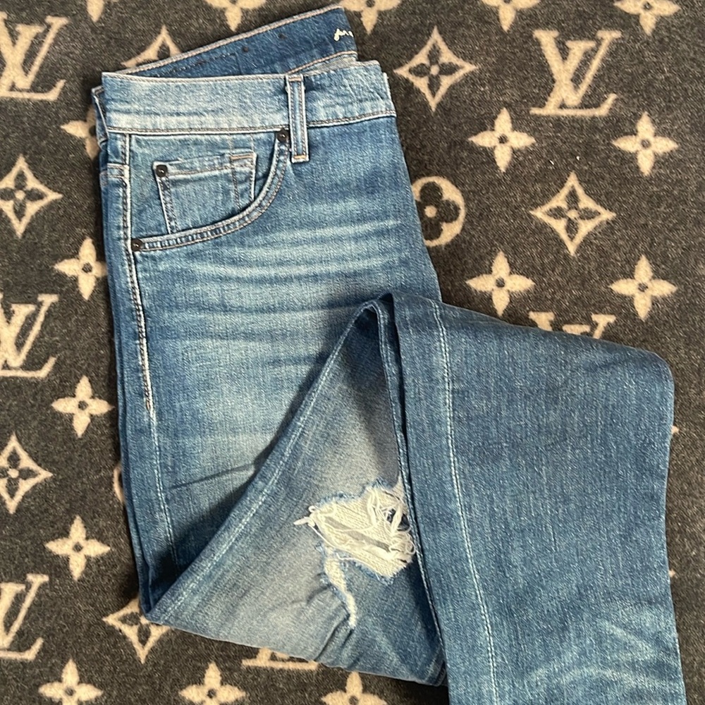 EUC men’s size 33 7 for all Mankind distressed jeans